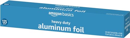 Amazon Basics Heavy Duty Aluminum Foil for Cooking, Grilling, Food Storage, Roasting, 125 Sq Ft (Pack of 1) view 2