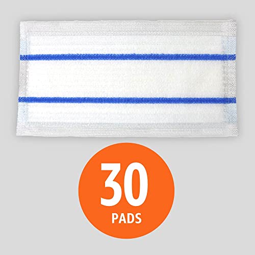 Amazon Basics Heavy Duty Floor Mopping Pads with Microfiber, Fits Swiffer WetJet Mopping Systems, 30 Count (Pack of 1)