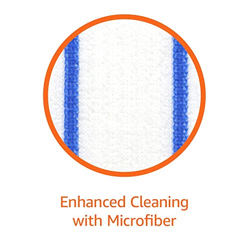 Amazon Basics Heavy Duty Floor Mopping Pads with Microfiber, Fits Swiffer WetJet Mopping Systems, 30 Count (Pack of 1)