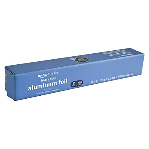 Amazon Basics Heavy Duty Non-Stick Aluminum Foil for Cooking, Grilling and Food Storage, Food Safe, 95 Sq Ft view 2