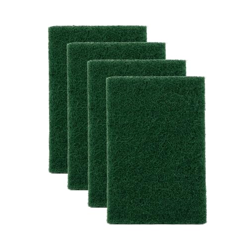 Amazon Basics Heavy Duty Scour Pads, Dish Scrubber for Kitchen + Outdoor, 4 Count, Pack of 1 view 2