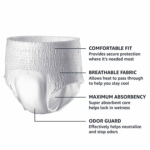 Amazon Basics Incontinence Underwear for Men, Maximum Absorbency, 2X-Large, 42 Count (3 Packs of 14)