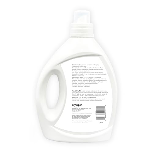 Amazon Basics Laundry Detergent Liquid, Concentrated, Fresh Scent, 110 Loads, 82.5 Fl Oz (New Packaging)