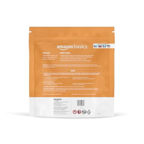 Amazon Basics Laundry Detergent Pacs, Fresh Scent, HE Compatible, Dissolves in Cold Water, 120 Count view 2