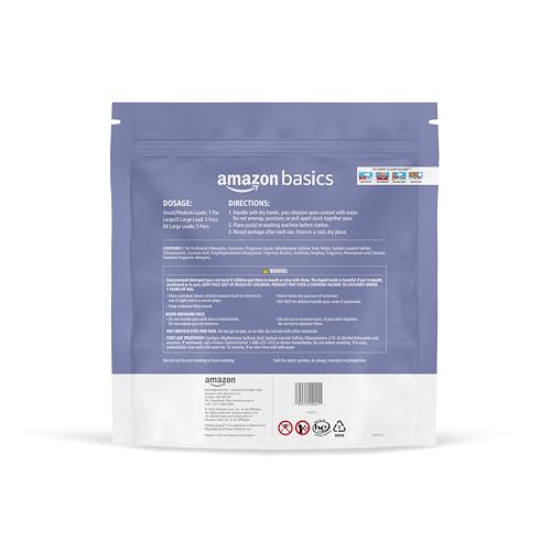 Amazon Basics Laundry Detergent Pacs, Lavender Scent, 120 Count (New Packaging)
