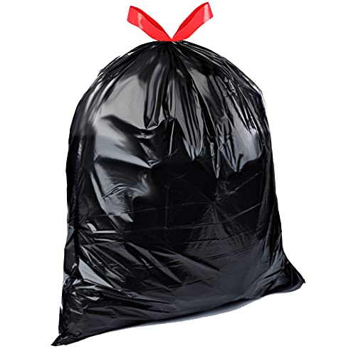 Amazon Basics Lawn & Leaf Drawstring Trash Bags, 39 Gallon, 40 Count
