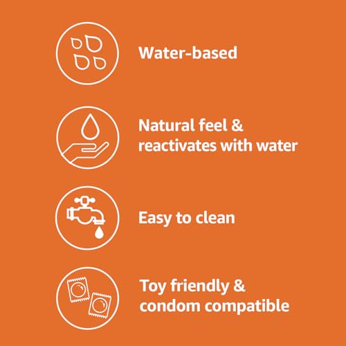 Amazon Basics Liquid Water Based Lube, 5 Fluid Ounce, Natural Feeling Personal Lubricant, Easy to Clean, Toy Friendly, Condom Compatible, 1 Pack