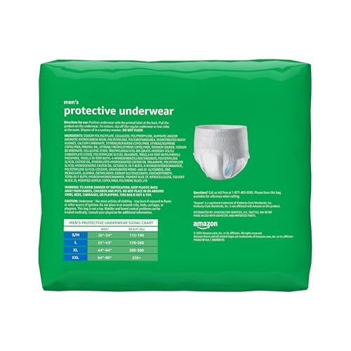 Amazon Basics Maximum Absorbency Incontinence Underwear for Men with Leak Protection, Moisture Control, Bladder Leak, X-Large, 48 Count (3 Packs of 16) view 2