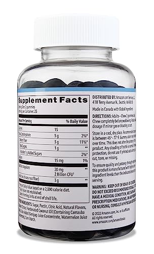 Amazon Basics Prebiotic & Probiotic Gummies, 2 Billion CFU, Blue Raspberry, 50 Count (2 per Serving) (Previously Solimo) (Pack of 2)
