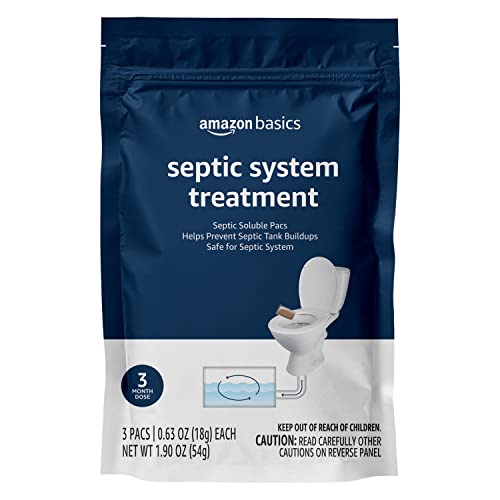 Amazon Basics Septic Tank Pods, Septic Tank Treatement, Unscented, 0.63 oz (Pack of 3), 3 Month Supply