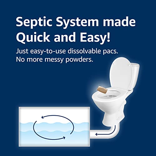 Amazon Basics Septic Tank Pods, Septic Tank Treatement, Unscented, 0.63 oz (Pack of 3), 3 Month Supply