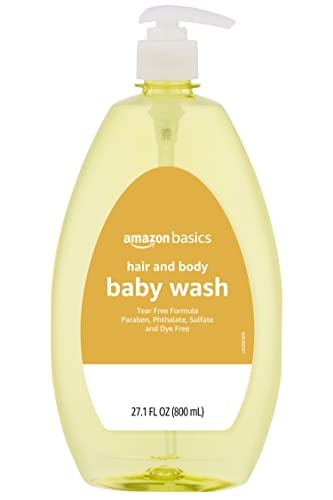 Amazon Basics Tear-Free Baby Hair and Body Wash, 27.1 Fluid Ounce, Lightly Scented, 4-Pack (Previously Solimo) view 2