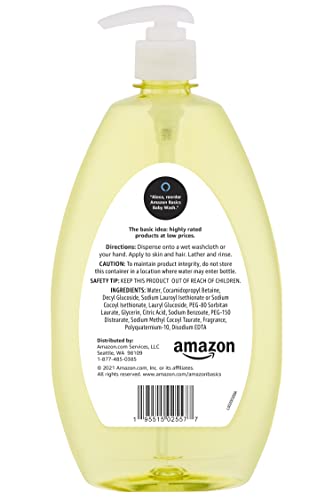 Amazon Basics Tear-Free Baby Hair and Body Wash, 27.1 Fluid Ounce, Lightly Scented, 4-Pack (Previously Solimo) view 3