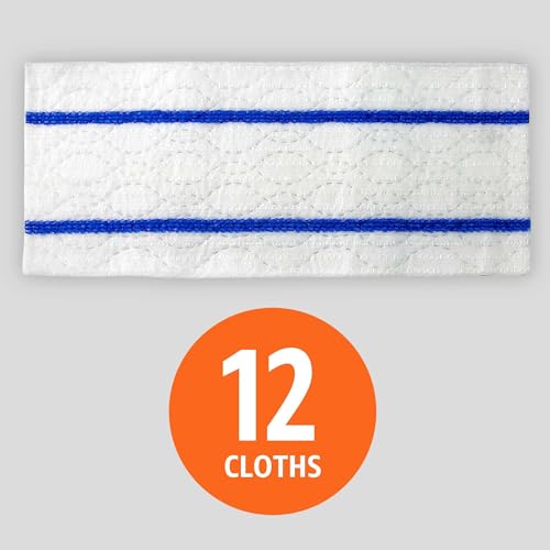 Amazon Basics Wet Mopping Cloth Refills, Floor Cleaning, Fresh Scent, 12 Count (Fits Swiffer Sweeper Mop Heads) view 2