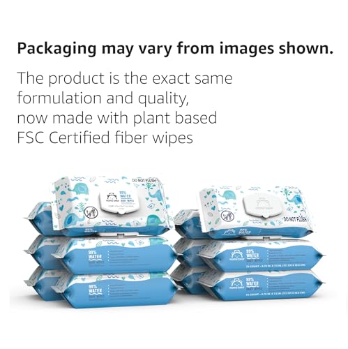 Amazon Brand - Mama Bear 99% Water Baby Wipes, Hypoallergenic, Fragrance Free
