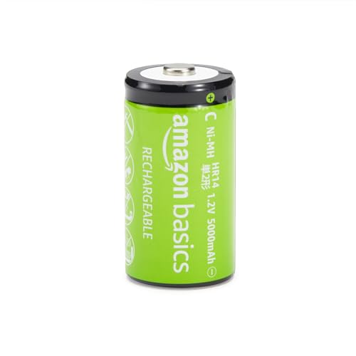 Amazon Basics 4-Pack Rechargeable C Cell NiMH Batteries, 5000 mAh, Pre-Charged, Low Self Discharge, Recharge up to 1000x Times view 2