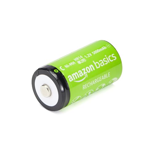 Amazon Basics 4-Pack Rechargeable C Cell NiMH Batteries, 5000 mAh, Pre-Charged, Low Self Discharge, Recharge up to 1000x Times view 3