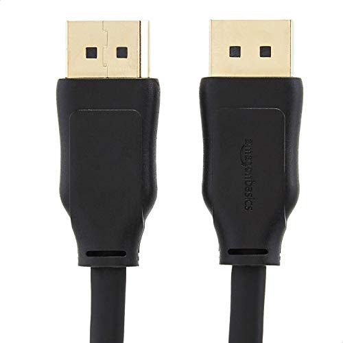 Amazon Basics 8K DisplayPort to DisplayPort 1.4 Cable, 4K@120Hz, 8K@60Hz Video Resolution, HDR Support, 6 ft, Black, 92 Count view 3