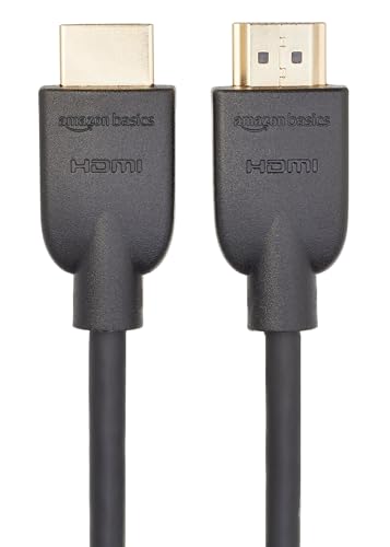 Amazon Basics HDMI Cable, 3-Pack, 3ft, 4K@60Hz, High-Speed 4K HDMI 2.0 Cord (18Gbps), 2160p, 48 bit, Compatible with TV/PS5/Xbox/Roku, Black