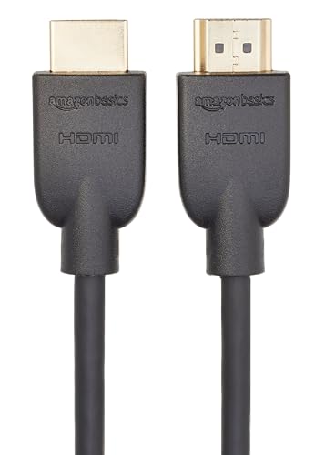 Amazon Basics HDMI Cable, 6ft, 4K@60Hz, High-Speed 4K HDMI 2.0 Cord with Ethernet, 18Gbps, 2160p, 48 bit, Compatible with TV/PS5/Xbox/Roku/Blu-ray, Black view 3
