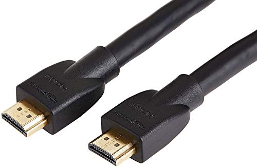 Amazon Basics High-Speed 4K Ultra HD HDMI 2.0 Cable/Cord, 15 feet, 1-Pack, Case of 28, 18 Gbps, 60 Hz, 2160p, 48 bit, Male-to-Male, Ethernet Ready, 3D, Black