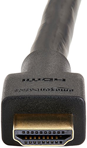 Amazon Basics High-Speed 4K Ultra HD HDMI 2.0 Cable/Cord, 15 feet, 1-Pack, Case of 28, 18 Gbps, 60 Hz, 2160p, 48 bit, Male-to-Male, Ethernet Ready, 3D, Black