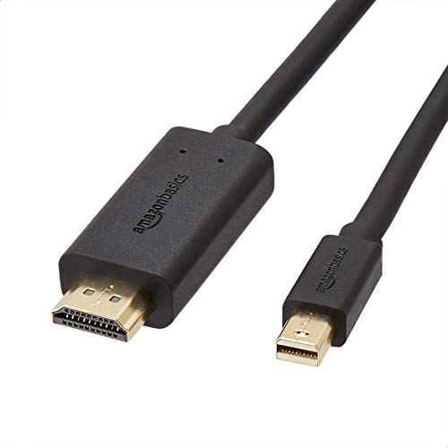 Amazon Basics Mini DisplayPort to HDMI Display Adapter Cable - 6 ft, Case of 52, Black