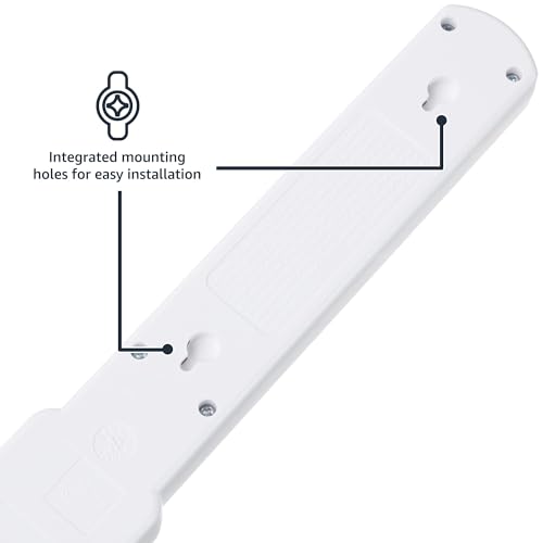 Amazon Basics Surge Protector Power Strip, 6-Outlet with 200J Protection, 2ft Extension Cord, Rectangle, White (2 Pack)
