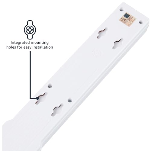 Amazon Basics Surge Protector Power Strip, 6-Outlet, 790 Joules, LED Indicator, 6ft Extension Cord, White