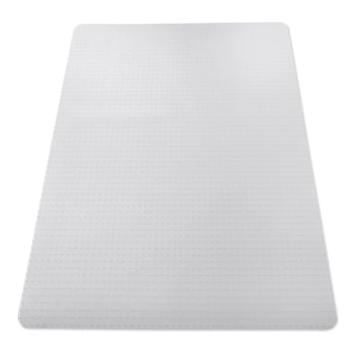 Amazon Basics Office Chair Mat for Low Pile Carpeted Floors, Clear Plastic with Studded Grips, 46" x 60", for Home or Office