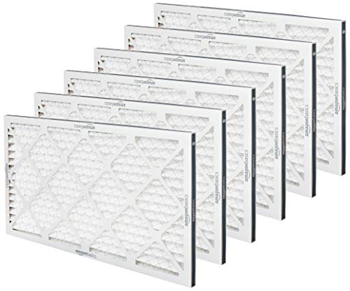 Amazon Basics 14x25x1 Air Filter 6 Pack, MERV 11 AC Furnace Filters (Actual Size: 13.75" x 24.75" x 0.75")
