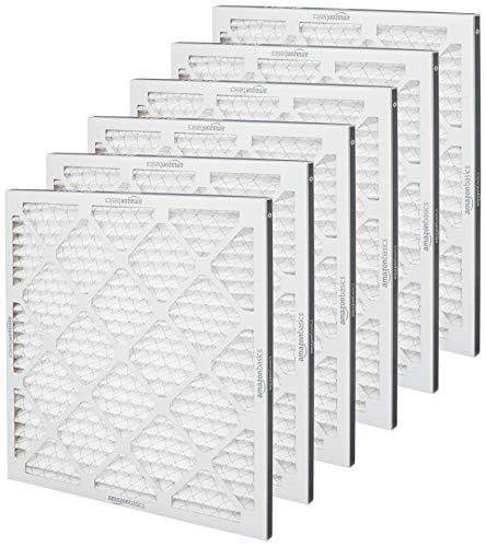 Amazon Basics 20x20x1 Air Filter 6 Pack, MERV 11 AC Furnace Filters (Actual Size: 19.75 x 19.75 x .75)