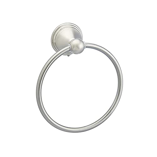 Amazon Basics 5 Piece Bathroom Hardware Set, Satin Nickel, Towel Bar, Toilet Paper Holder, Towel Ring, Robe Hook, AB-BR817-SN view 3