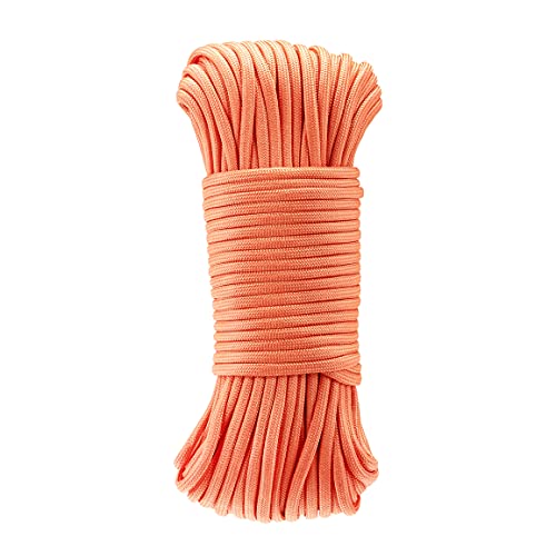 Amazon Basics 550 Type III Paracord, 7-Strand Nylon Core, High Strength for Hiking, Camping, Survival and DIY Crafts, 5/32 in x 100 ft (4mm x 30.5m), Orange