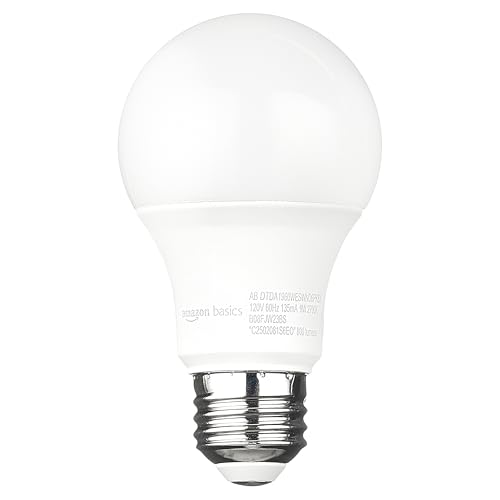 Amazon Basics A19 Dusk to Dawn Sensor LED Outdoor Light Bulb, 60W Equivalent, Energy-Efficient 9W, Soft White 2700K, E26 Base, 10,000 Hours, 6-Count view 2