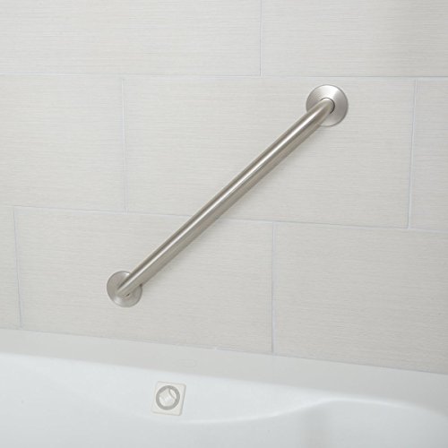Amazon Basics Bathroom Handicap Safety Grab Bar, 18 Inch Length, 1.25 Inch Diameter, Holds up to 500LBs, ADA Compliant, Stainless Steel view 3