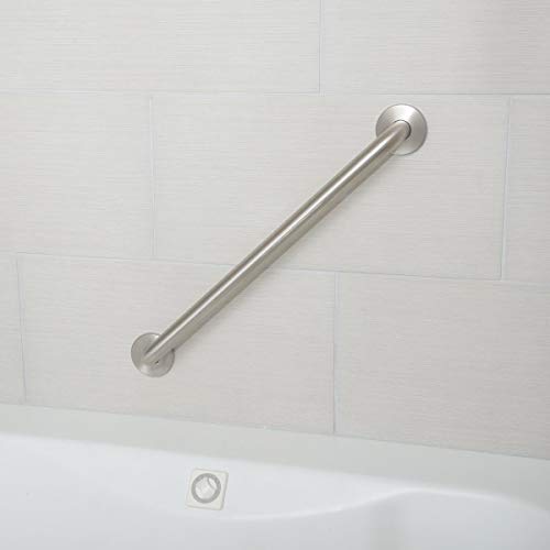 Amazon Basics Bathroom Safety Handicap Grab Bar, 36 Inch Length, 1.5 Inch Diameter, 500LBs Capacity, ADA Compliant, Stainless Steel view 3