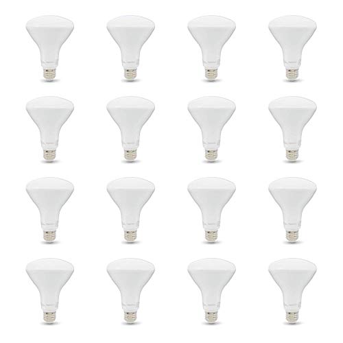 Amazon Basics BR30 LED Light Bulb, 65W Equivalent, 11W Energy Efficient, E26 Standard Base, Daylight White 5000K, Dimmable, 10,000 Hour Lifetime, 16-Pack
