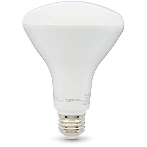 Amazon Basics BR30 LED Light Bulbs, Energy Efficient, Dimmable, E26 Standard Base, 65 Watt Equivalent, 11W, 10,000 Hour Lifetime, Soft White 2700K, 6-Pack of Bulbs