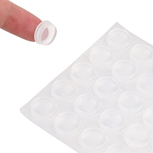Amazon Basics Cabinet Door Bumper, Clear Self Adhesive Bumpers Pads for Surface Protection and Noise Reduction, 300-Piece, 6.9 x 4.5 x 0.6 inch