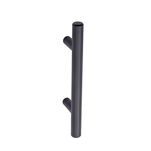 Amazon Basics Euro Bar Cabinet Handles, Drawer Pulls, 5.38-inch Length, 3-inch Hole Center, 1/2-inch Diameter, Matte Black, 10-Pack, AB1500-FB-10 view 3