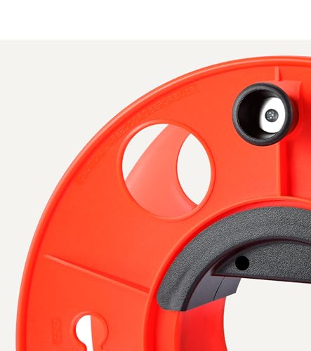 Amazon Basics Extension Cord Reel, 150-foot Capacity for 16/3 SJT Cord, Impact-Resistant, Orange view 3