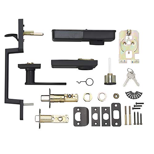 Amazon Basics Grade 3 Electronic Touchscreen Deadbolt Door Keypad Lock with Handleset, Matte Black, 133mm H Uppper x 294.5mmL Lower