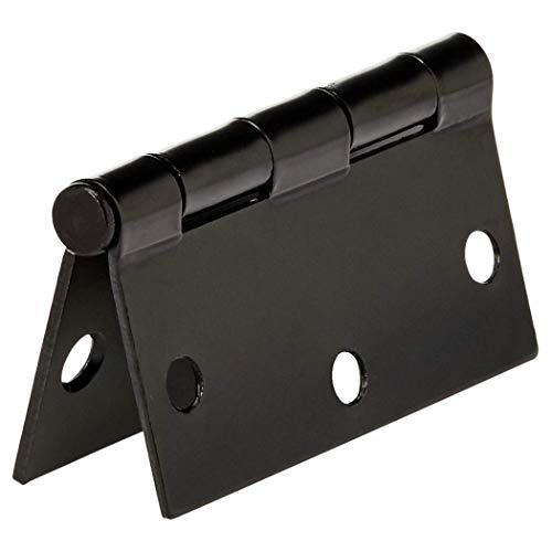 Amazon Basics Interior Door Hinges, Square, 3.5 x 3.5 Inch, Matte Black, Pack of 12 view 2