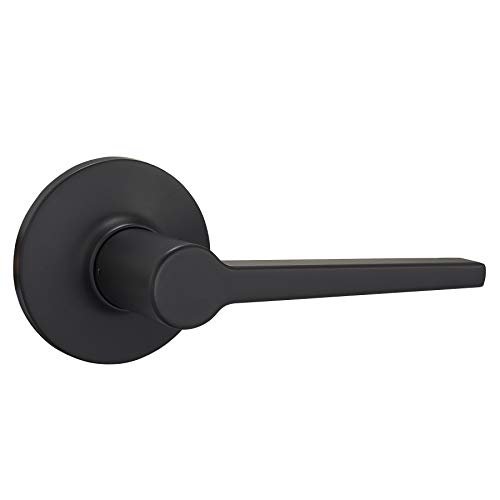 Amazon Basics Manchester Interior Door Handles, Non-Locking Dummy Lever, Left or Right Handing, 12-Pack, 65mm Dia x 104mm L, Matte Black view 2