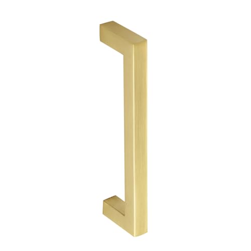 Amazon Basics Modern Square Cabinet Pull Handle, 5.39-inch Length (5-inch Hole Center), Golden Champagne, 10-pack