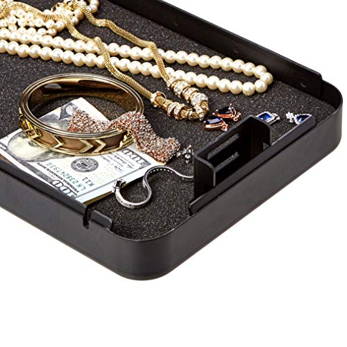 Amazon Basics Portable Security Case Lock Box Safe with Combination Lock for Documents, Valuables and Personal Items, XXL, Black view 3