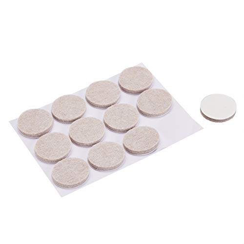 Amazon Basics Round Felt Furniture Pads, 1 inch, 32 Count, 4 x 4 x 3/8", 4.7" x 4.7" x 0.4", Beige