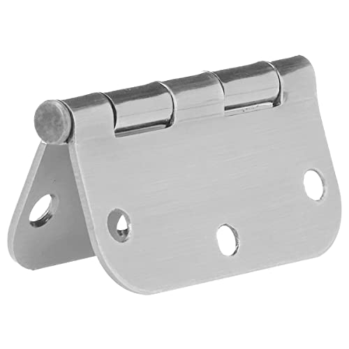 Amazon Basics Rounded Interior Door Hinges with Screws, 3.5" x 3.5", Satin Nickel, Curved Corners, 18-Pack view 2
