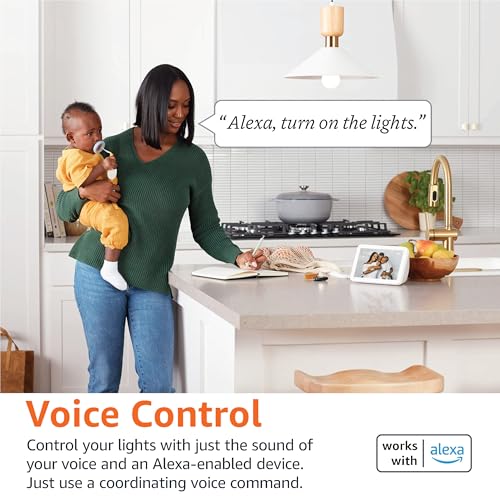 Amazon Basics Smart A19 LED Light Bulb, Dimmable Soft White (2700K), 9W (60W Equivalent), 800LM, Works with Alexa Only, 2.4 GHz Wi-Fi, No Hub Required, 1 Pack